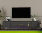 Comoda TV, Olivia, Dekop1, Antracit / Aur