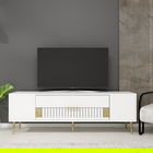 Comoda TV, Olivia, Dekolp4, Alb/Auriu