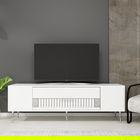 Comoda TV, Olivia, Dekolp4, Alb / Argintiu