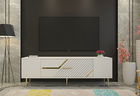 Comoda TV, Olivia, Dekolp5, Alb/Auriu