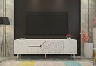 Comoda TV, Olivia, Dekolp5, Alb / Argintiu