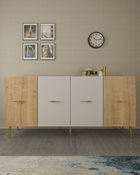Consola, Olivia, Loop KB150, Stejar alb / safir