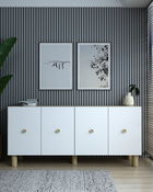 Consola, Olivia, Mono KB150 Bohem, Stejar Safir / Alb