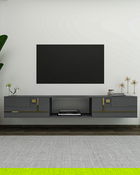 Comoda TV, Olivia, Aredam, Antracit / Aur