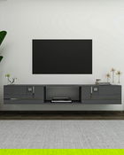Comoda TV, Olivia, Aredam, Antracit / Argintiu