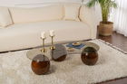 Masuta de cafea, Cerritos, Sphere, Nuc / Bronz