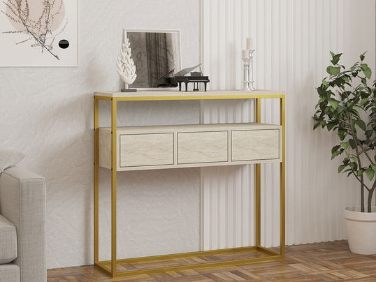 Consola, Asse Home, Guarda, Travertin