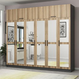 Dulap pentru haine, Minerva, Kale, Nuc / Antracit