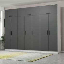 Dulap pentru haine, Minerva, Kale, Antracit/Alb