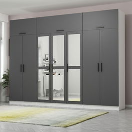 Dulap pentru haine, Minerva, Kale, Antracit/Alb