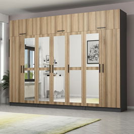 Dulap pentru haine, Minerva, Kale, Nuc / Antracit