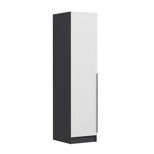 Dulap pentru haine, Minerva, Minar Kale, Alb / Antracit