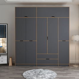 Dulap pentru haine, Minerva, Elina, Antracit / Dore