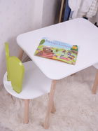 Set masa si scaun pentru copii, Bambini, Bunny One Chair Set, Verde Fistic / Alb