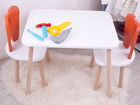 Set masa si scaun pentru copii, Bambini, Bunny Two Chair Set, Portocaliu/Alb