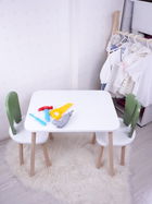 Set masa si scaun pentru copii, Bambini, Bunny Two Chair Set, Verde/Alb