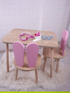 Set masa si scaun pentru copii, Bambini, Bunny Two Chair Set, Roz/Maro