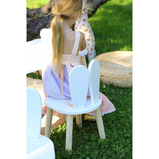 Scaun pentru copii, Bambini, Bunny Chair, Alb