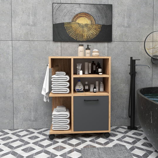 Dulap multifunctional, Arnetti, Rebusa, Pin Atlantic / Antracit