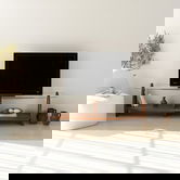 Comoda TV, Neostill, Surf, Castaniu / Transparent