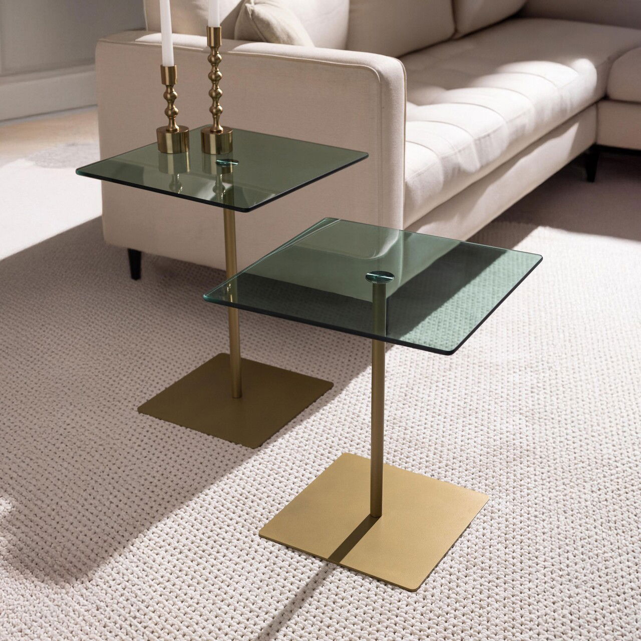 Set masuta de cafea, Neostill, Elegante 2, Aur/Verde