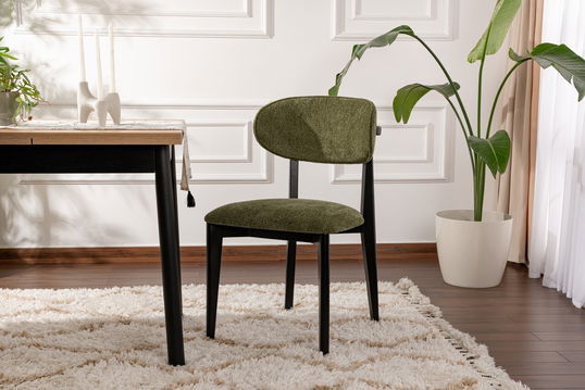 Set scaune 2 piese, Wayland, Lionte, Verde/Negru