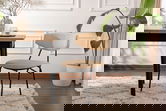 Set scaune 2 piese, Wayland, Nancy, Bej/Negru