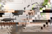 Set scaune 2 piese, Wayland, Nancy, Maro / Negru