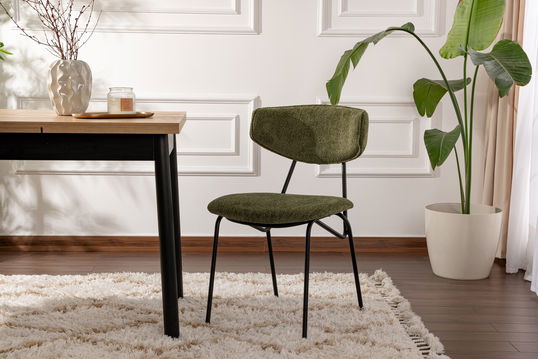 Set scaune 2 piese, Wayland, Nancy, Verde/Negru