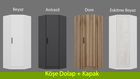 Dulap pentru haine, Minerva, Kale 1 White, 74x190x52 cm, PAL, Alb