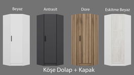 Dulap pentru haine, Minerva, Kale 1 White, 74x210x52 cm, PAL, Alb