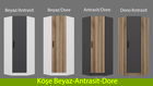 Dulap pentru haine, Minerva, Kale Corner Anthracite, 74x210x52 cm, PAL, Antracit