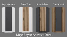 Dulap pentru haine, Minerva, Kale Corner Oak1, 74x210x52 cm, PAL, Stejar