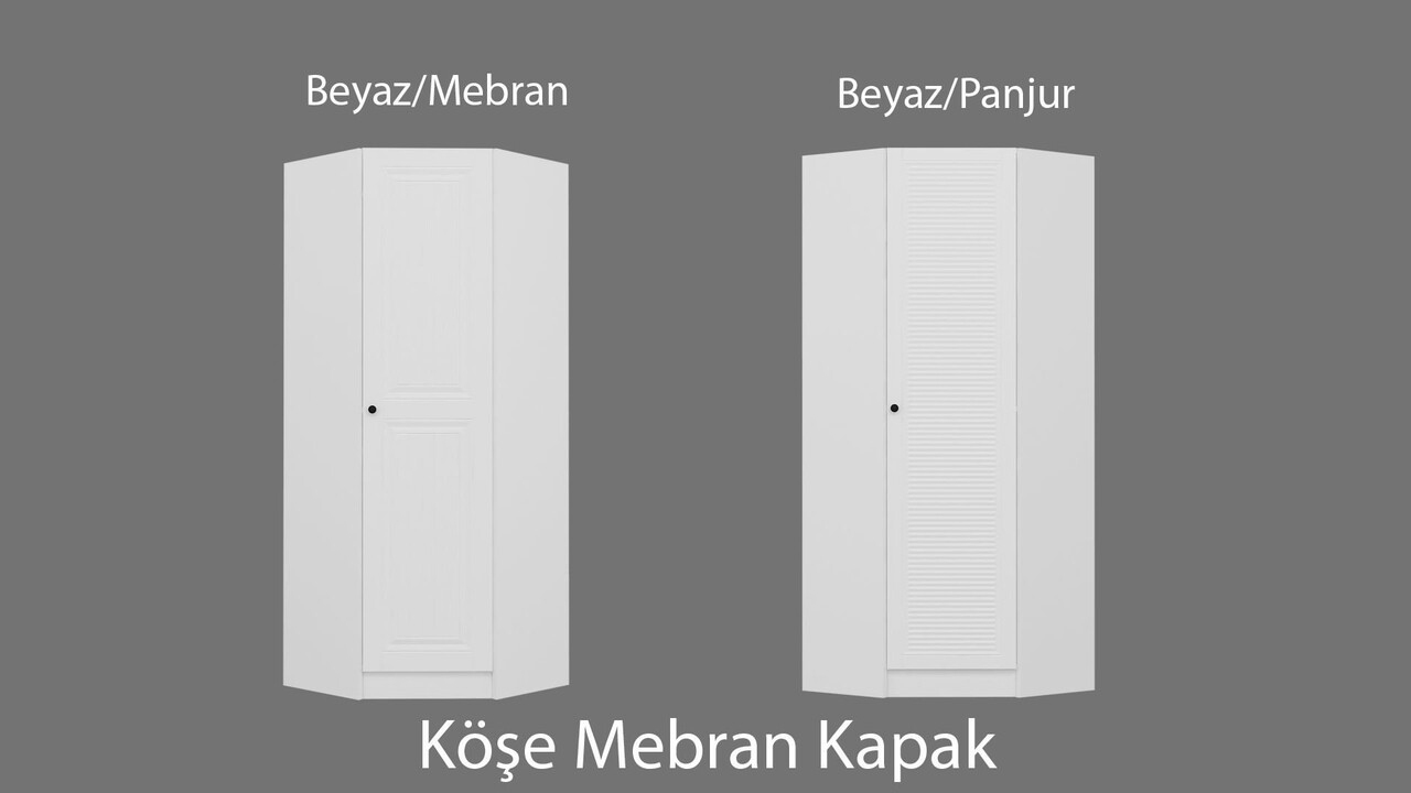 Dulap pentru haine, Minerva, Kale Corner White, 74x210x52 cm, PAL, Alb