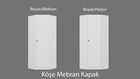 Dulap pentru haine, Minerva, Kale Corner White, 74x210x52 cm, PAL, Alb