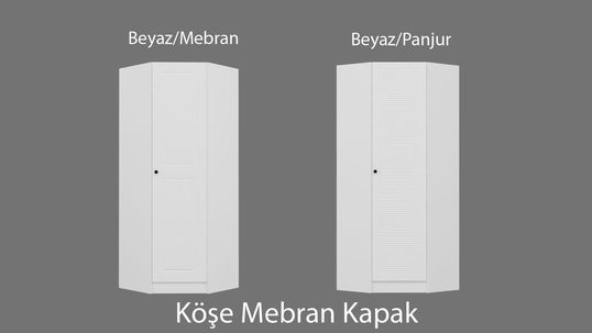 Dulap pentru haine, Minerva, Kale Corner White, 74x210x52 cm, PAL, Alb