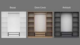 Dulap pentru haine, Minerva, Kale Oak Walnut, 180x210x52 cm, PAL, Stejar / Nuc