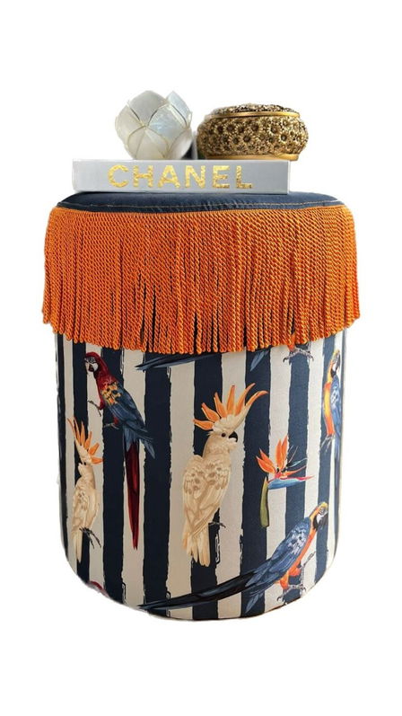 Taburet, Qunef, Jungle Scar Pouffe, 45x60 cm, Material: 100% IN, Multicolor