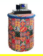Taburet, Qunef, Jungle Scar Pouffe, 45x60 cm, Material: 100% IN, Multicolor