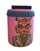 Taburet, Qunef, Jungle Scar Pouffe, 45x60 cm, Material: 100% IN, Multicolor