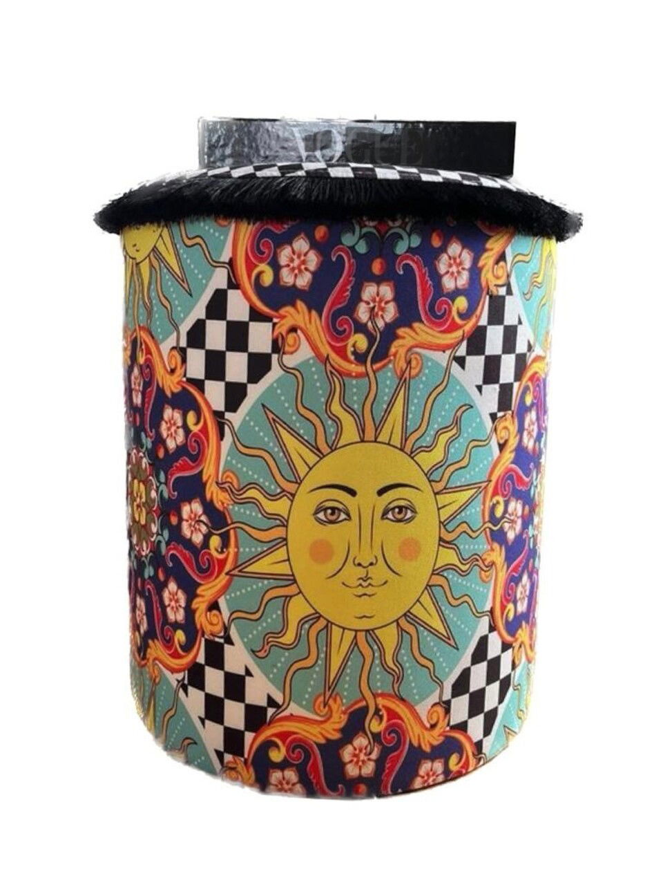 Taburet, Qunef, Jungle Scar Pouffe, 45x60 cm, Material: 100% IN, Galben