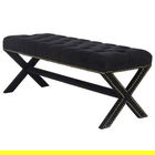 Taburet, Qunef, Pelona Capraz Pouffe 120, 40x120 cm, Cadru: 100% MDF, Negru