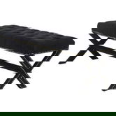 Taburet, Qunef, Pelona Capraz Pouffe 120, 40x120 cm, Cadru: 100% MDF, Negru