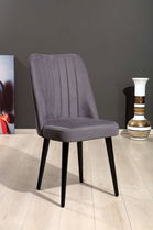 Set de scaune, Beckley, Polo, MDF , Gri/Negru
