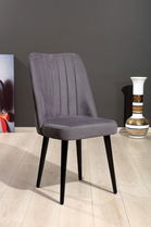 Set de scaune, Beckley, Vega, MDF , Gri/Negru