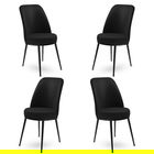 Set de scaune, Charlotte, Dexa, Metal, Negru