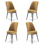 Set de scaune, Charlotte, Dexa, Metal, Cappuccino / Negru