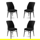 Set de scaune, Charlotte, Flex, Metal, Negru