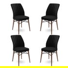 Set de scaune, Charlotte, Flex, Metal, Negru/Maro