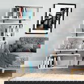 Corp biblioteca, Colman, Langdon, 72.5x25x161 cm, PAL, Alb / Antracit